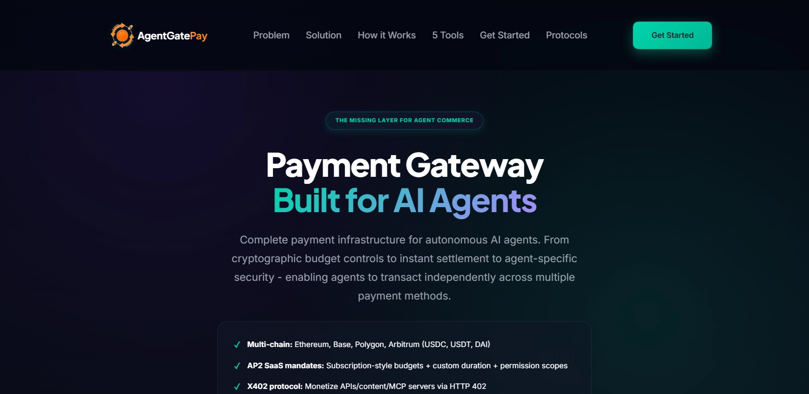AgentGatePay screenshort