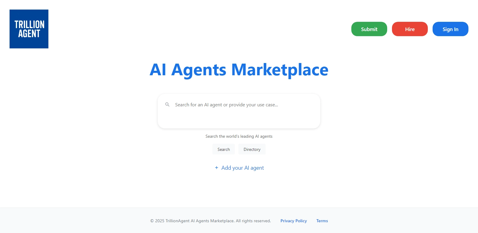 AI Agents Marketplace screenshort