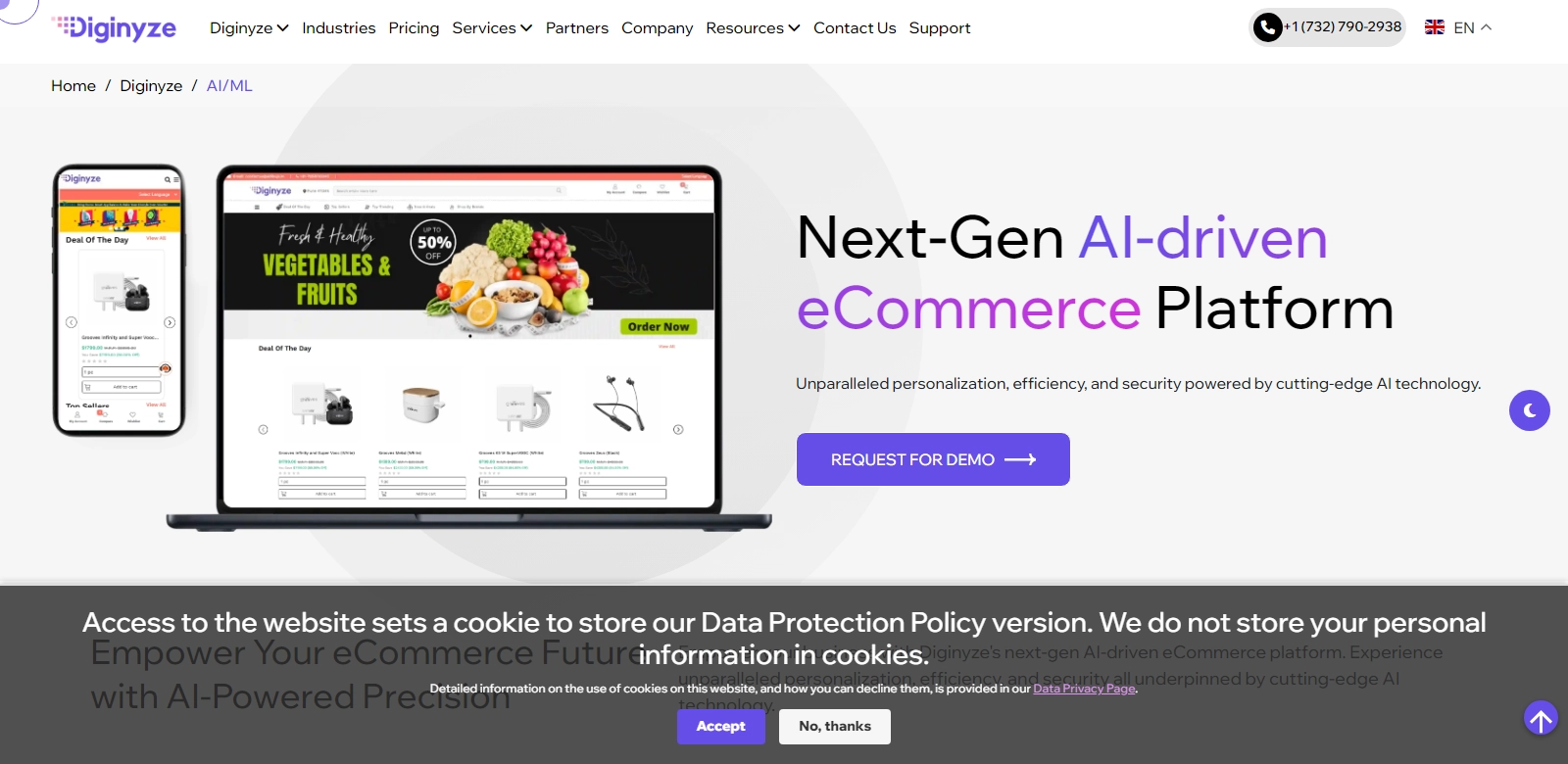 AI and ML Solution for eCommerce - Diginyze screenshort