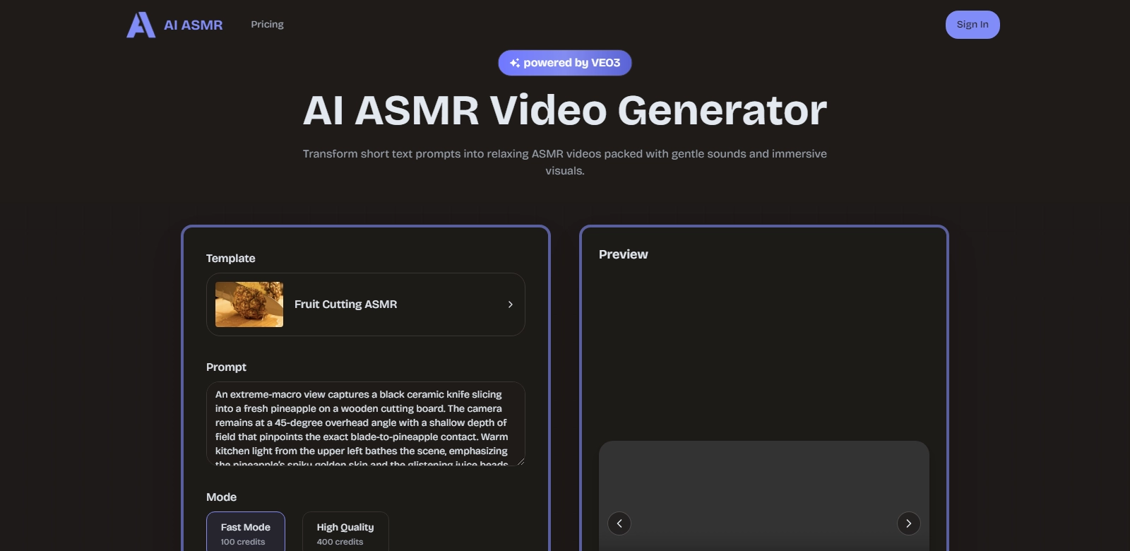 AI ASMR screenshot