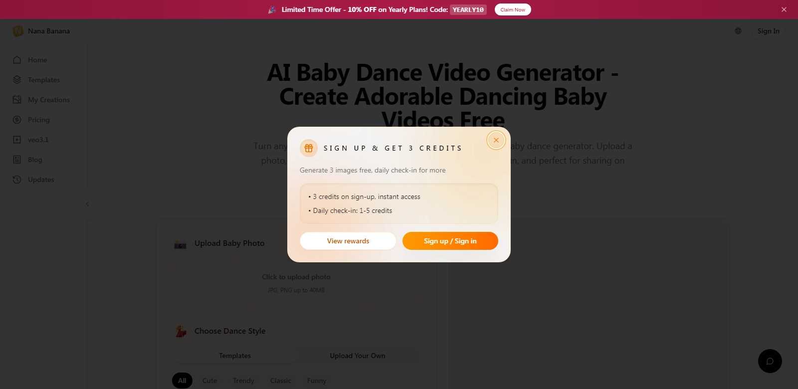 AI Baby Dance screenshot