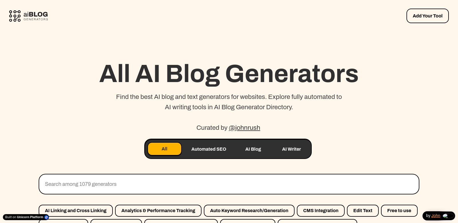 AI Blog Generators screenshot