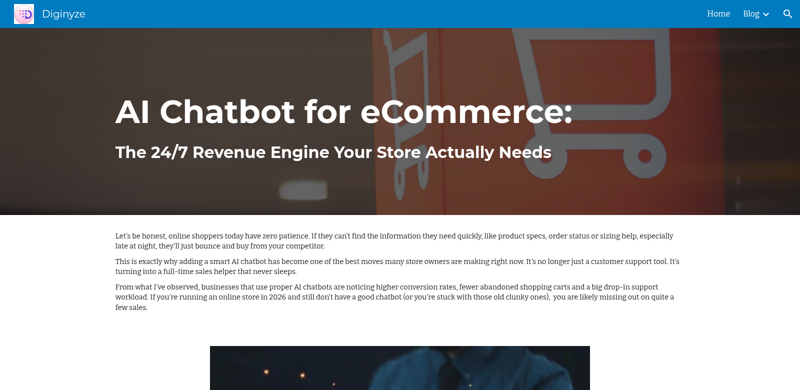 AI Chatbot for eCommerce - Diginyze screenshot