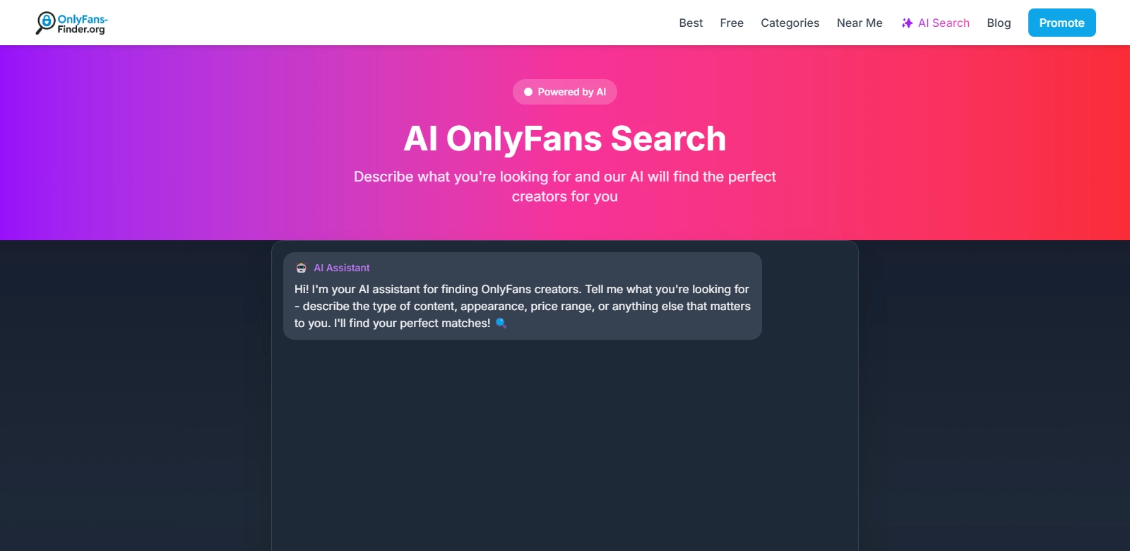 AI OnlyFans Search screenshort