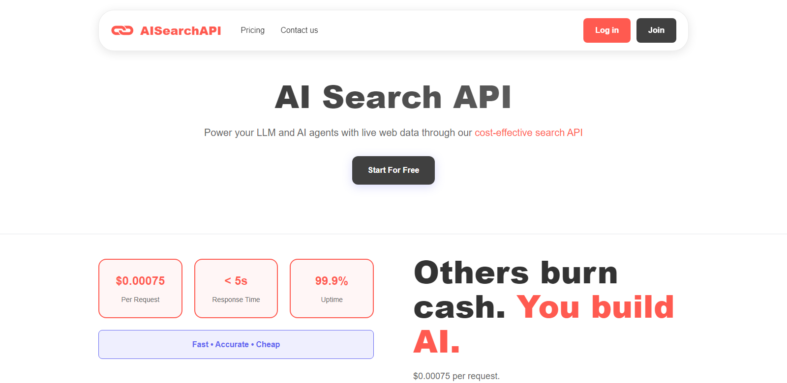 Ai Search API screenshot