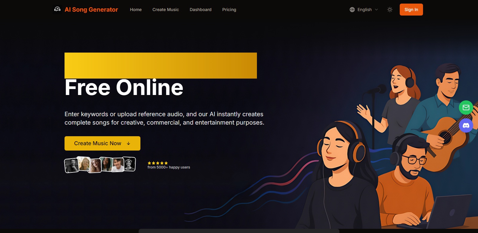 AI Song Generator Free Online screenshot