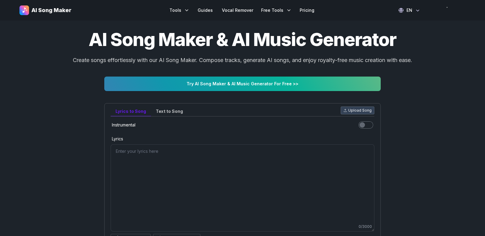 AI Song Generator screenshot