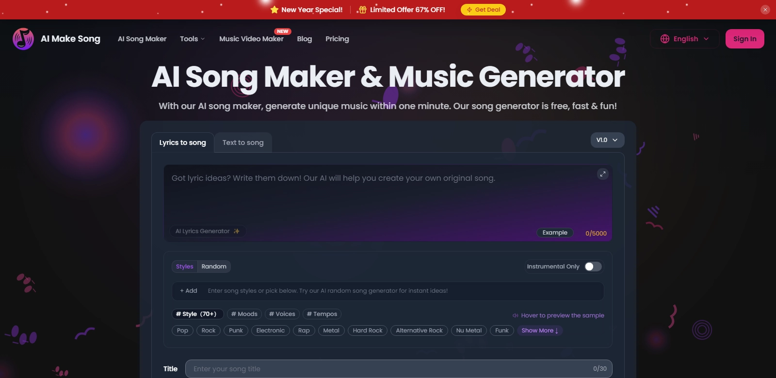 AIMakeSong screenshot