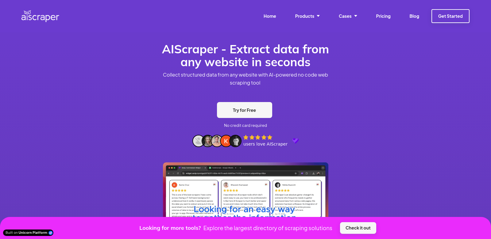 AIScraper screenshot