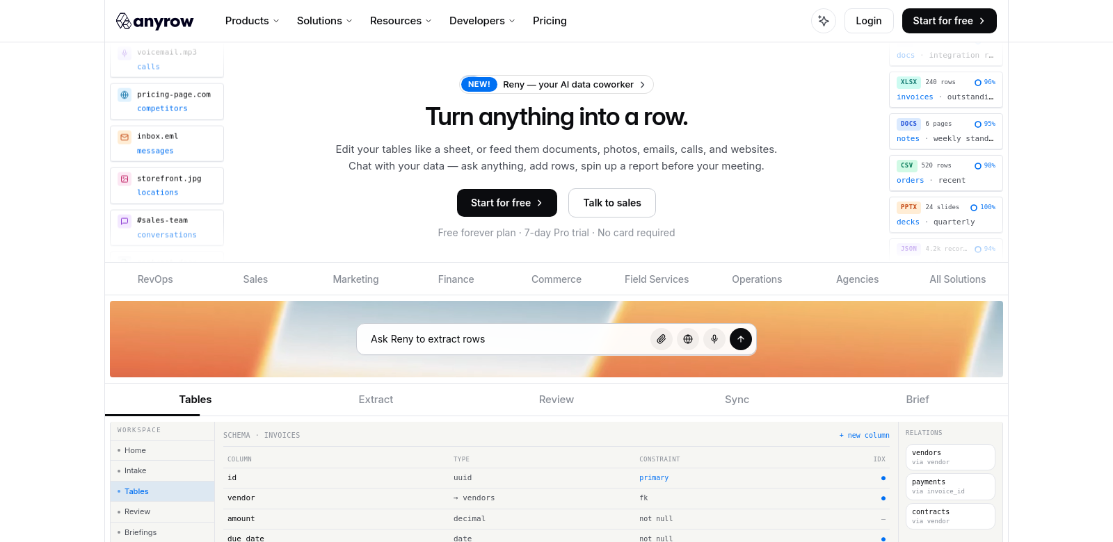 Anyrow screenshot