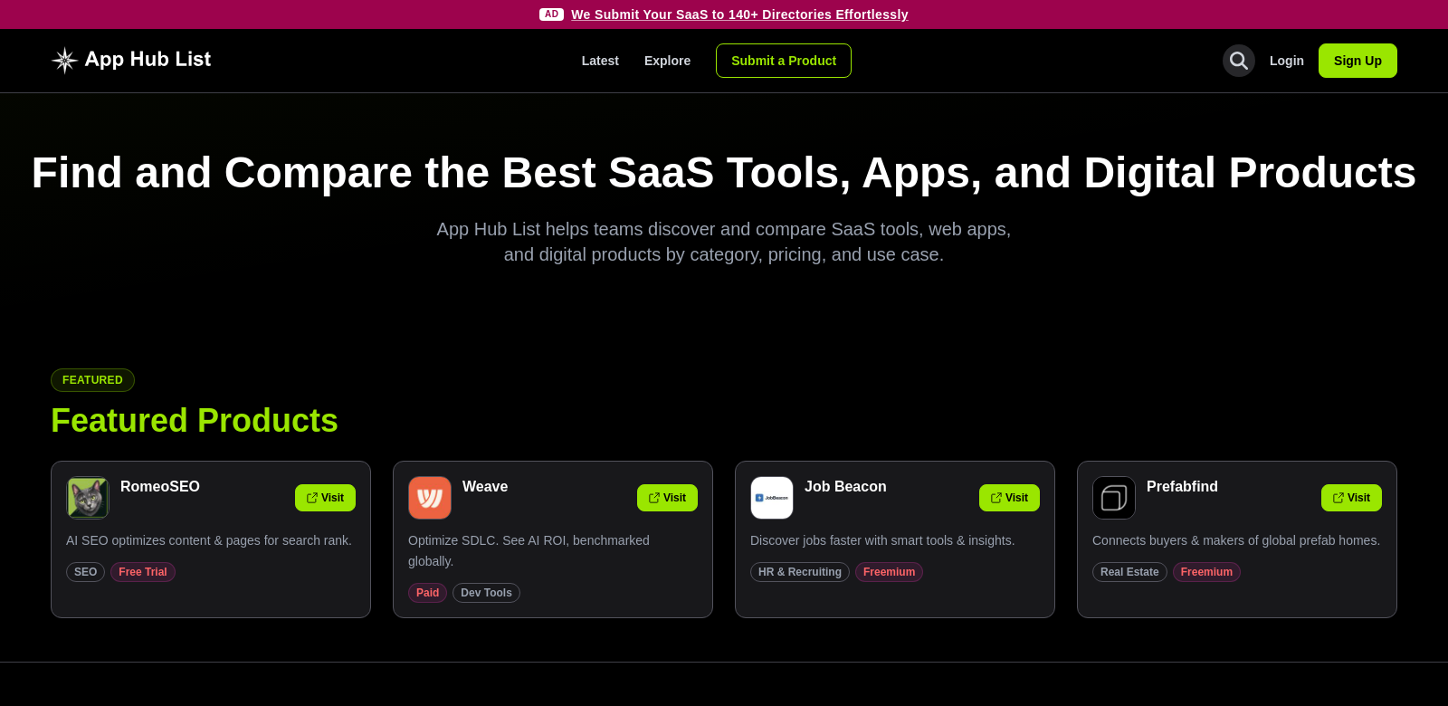 App Hub List screenshot