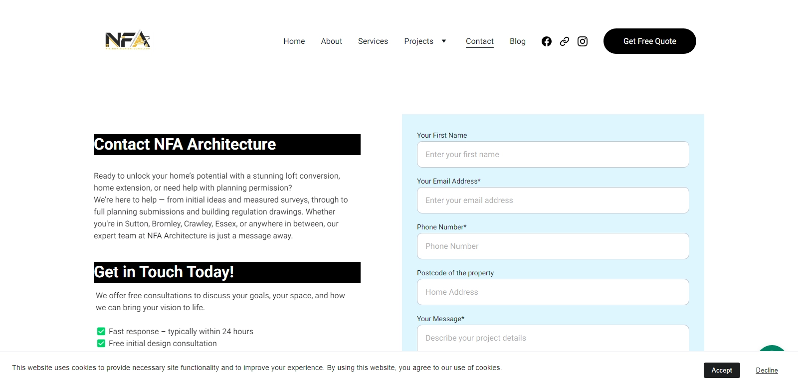 Architectural Drawings and planning permission screenshort