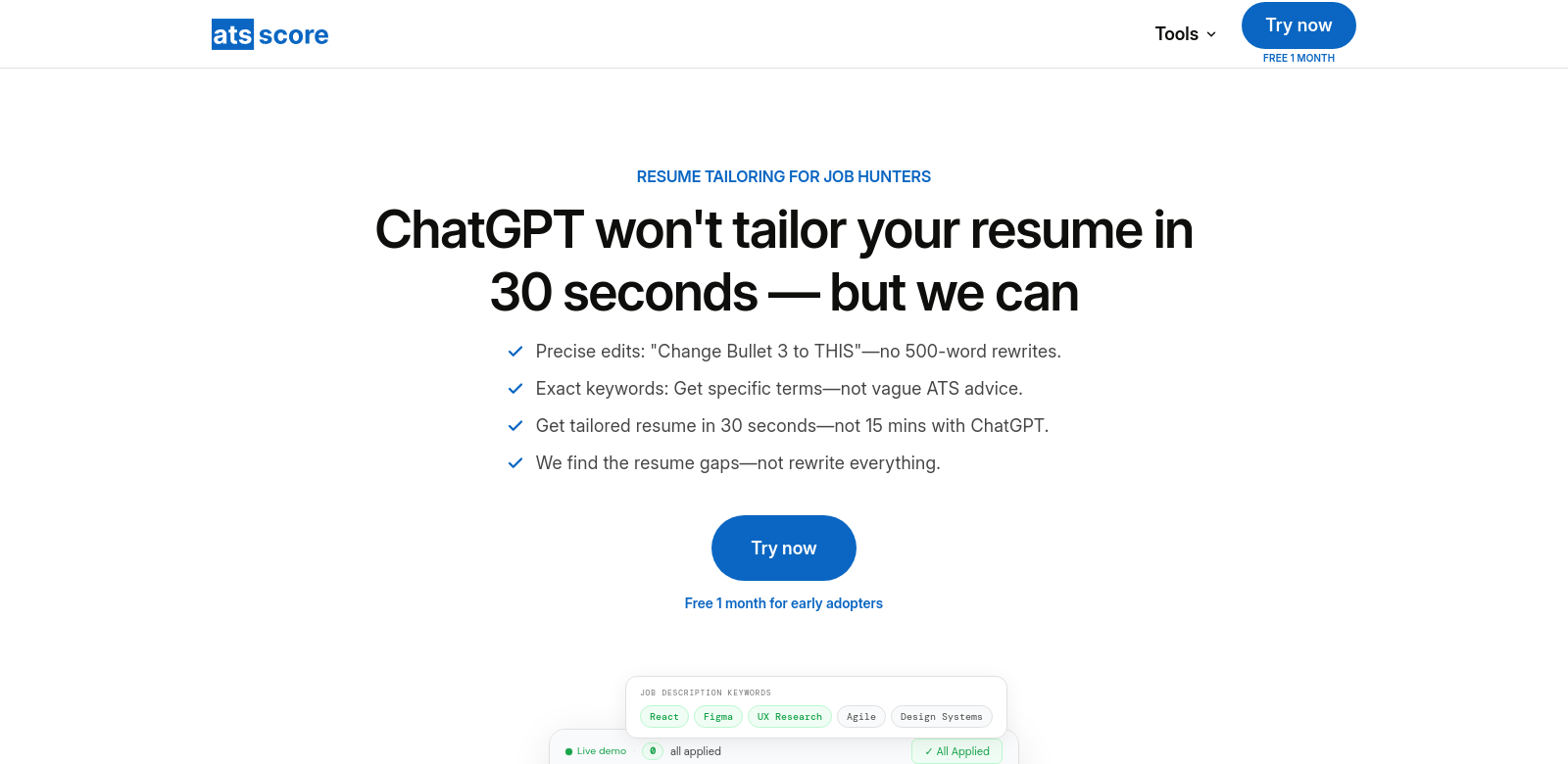 ATSScores screenshot