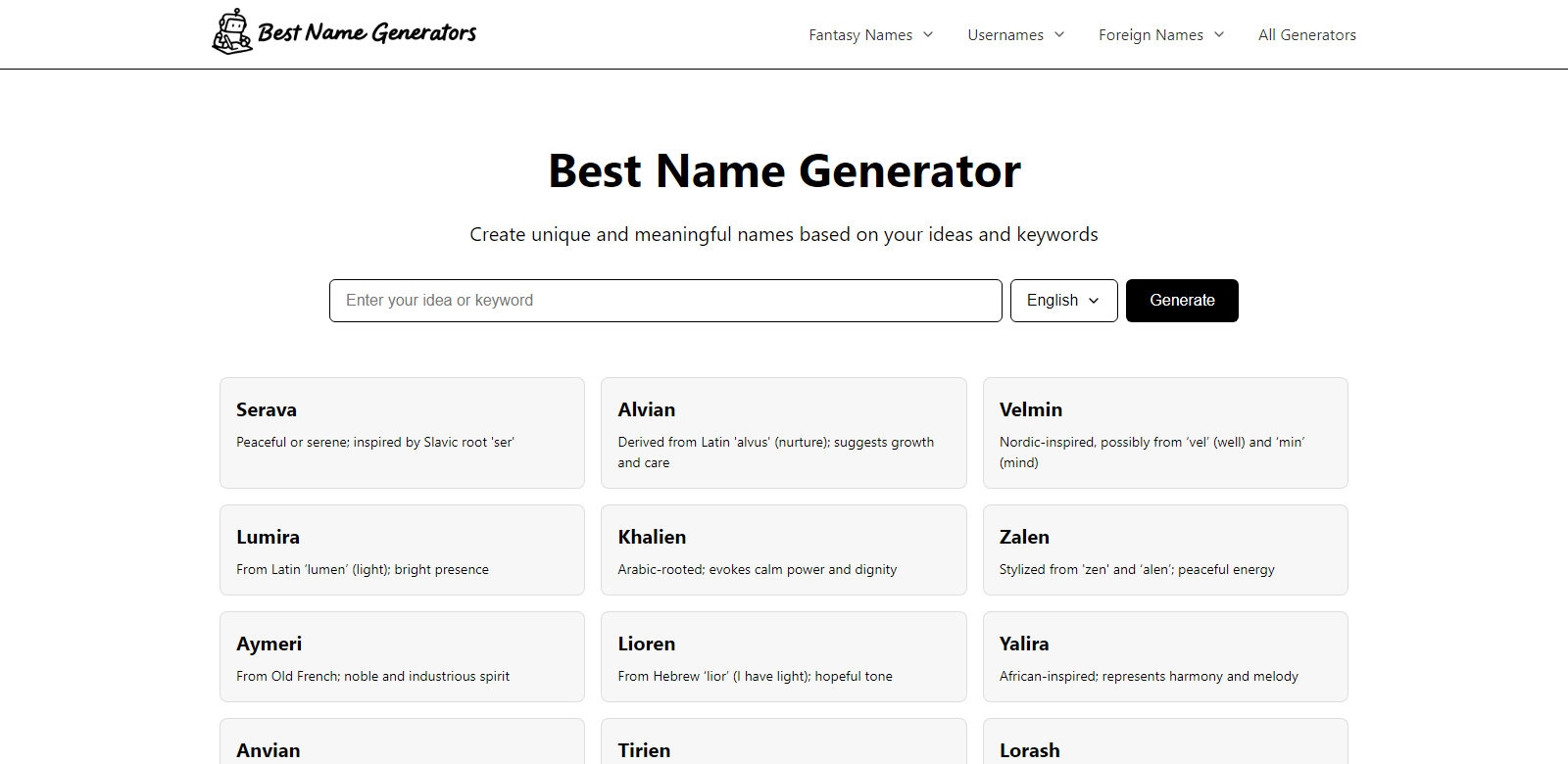 Best Name Generators screenshot