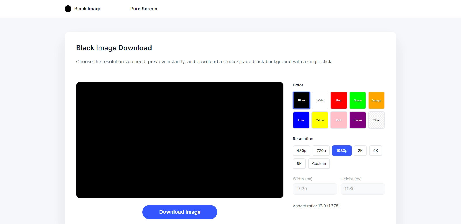 Black Image screenshot