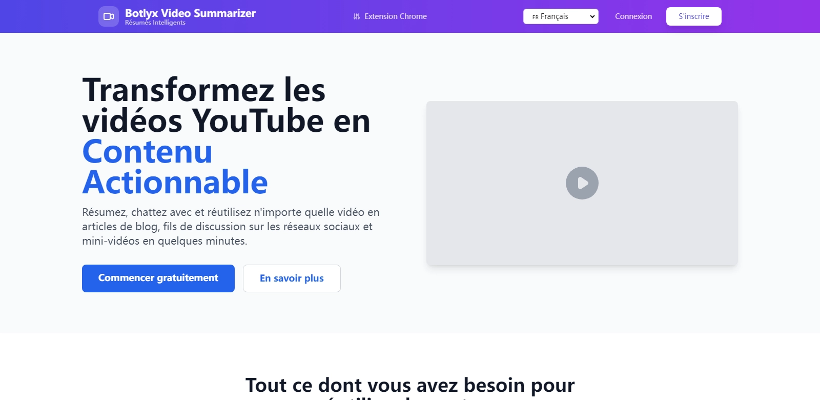 Botlyx Video Summarizer screenshort