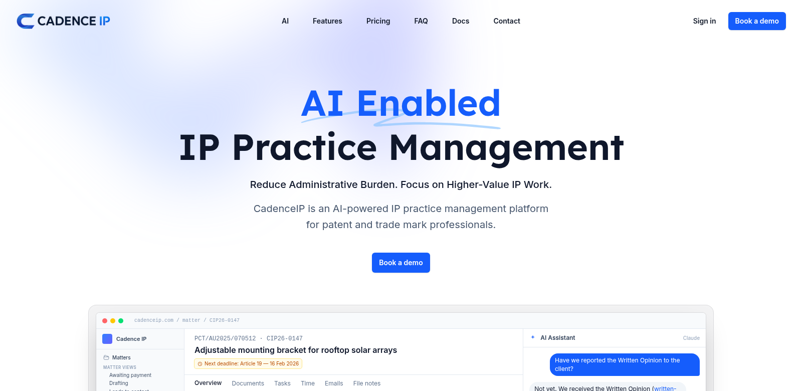 Cadence IP screenshot