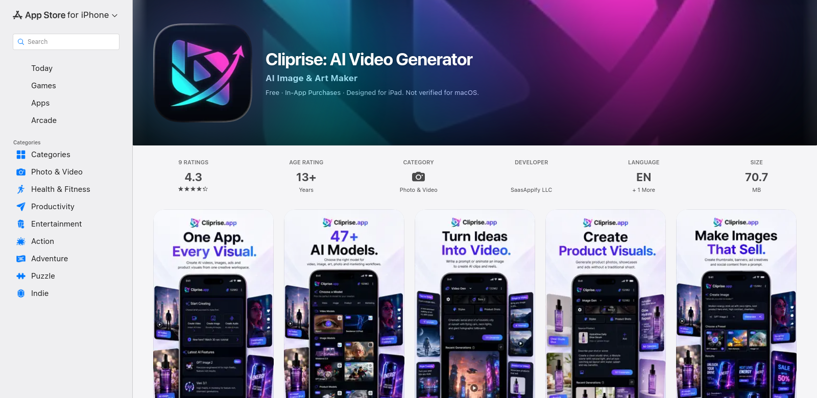 Cliprise Ai screenshot
