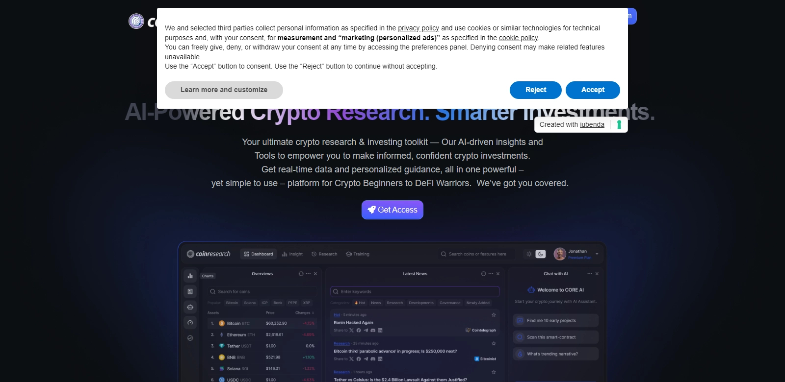 CoinResearch AI screenshot