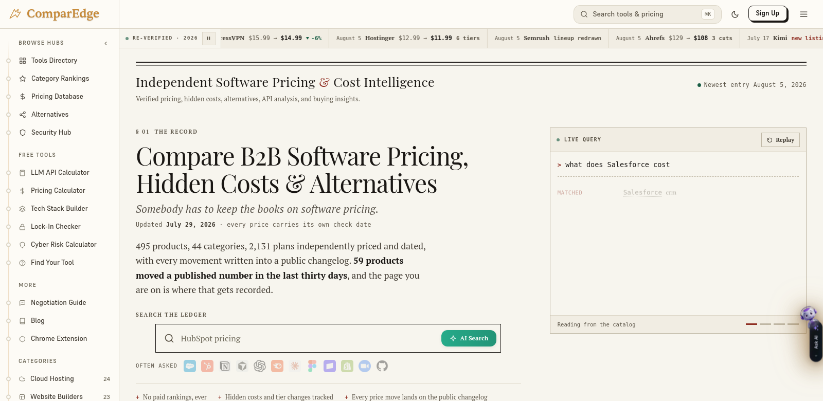 ComparEdge screenshot