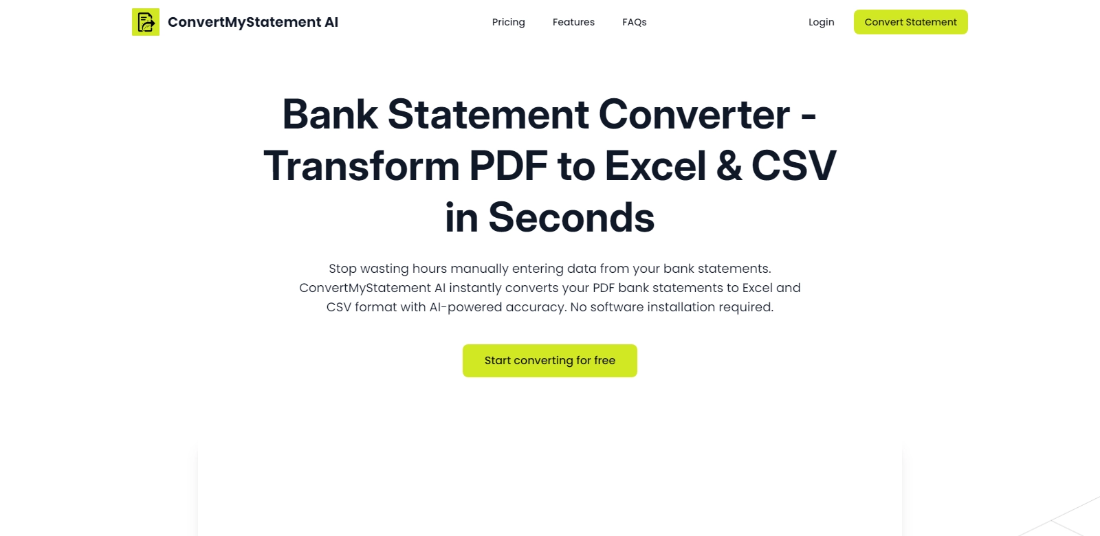 ConvertMyStatement AI screenshot