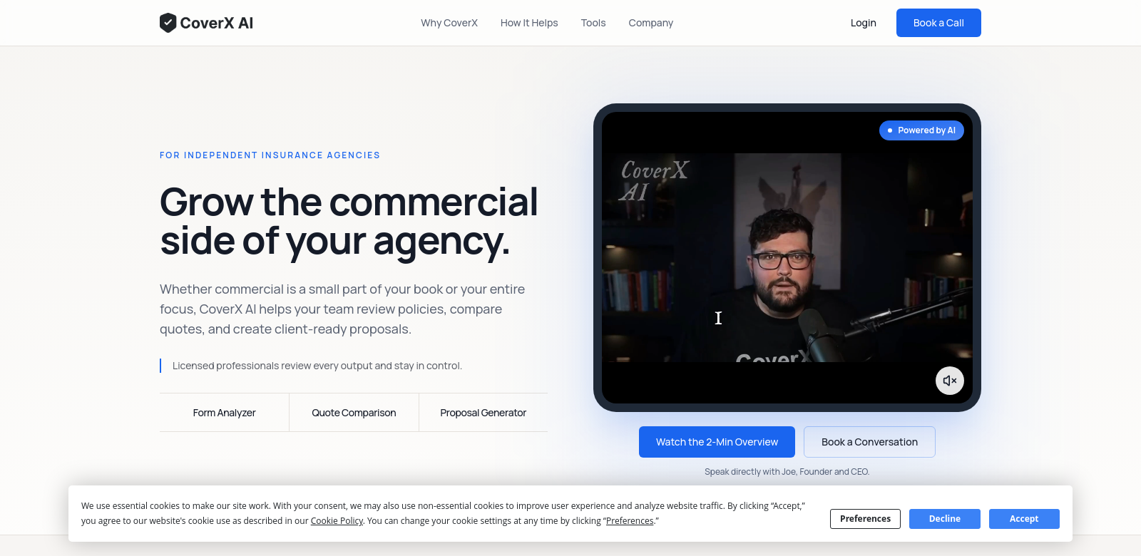 CoverX AI screenshot