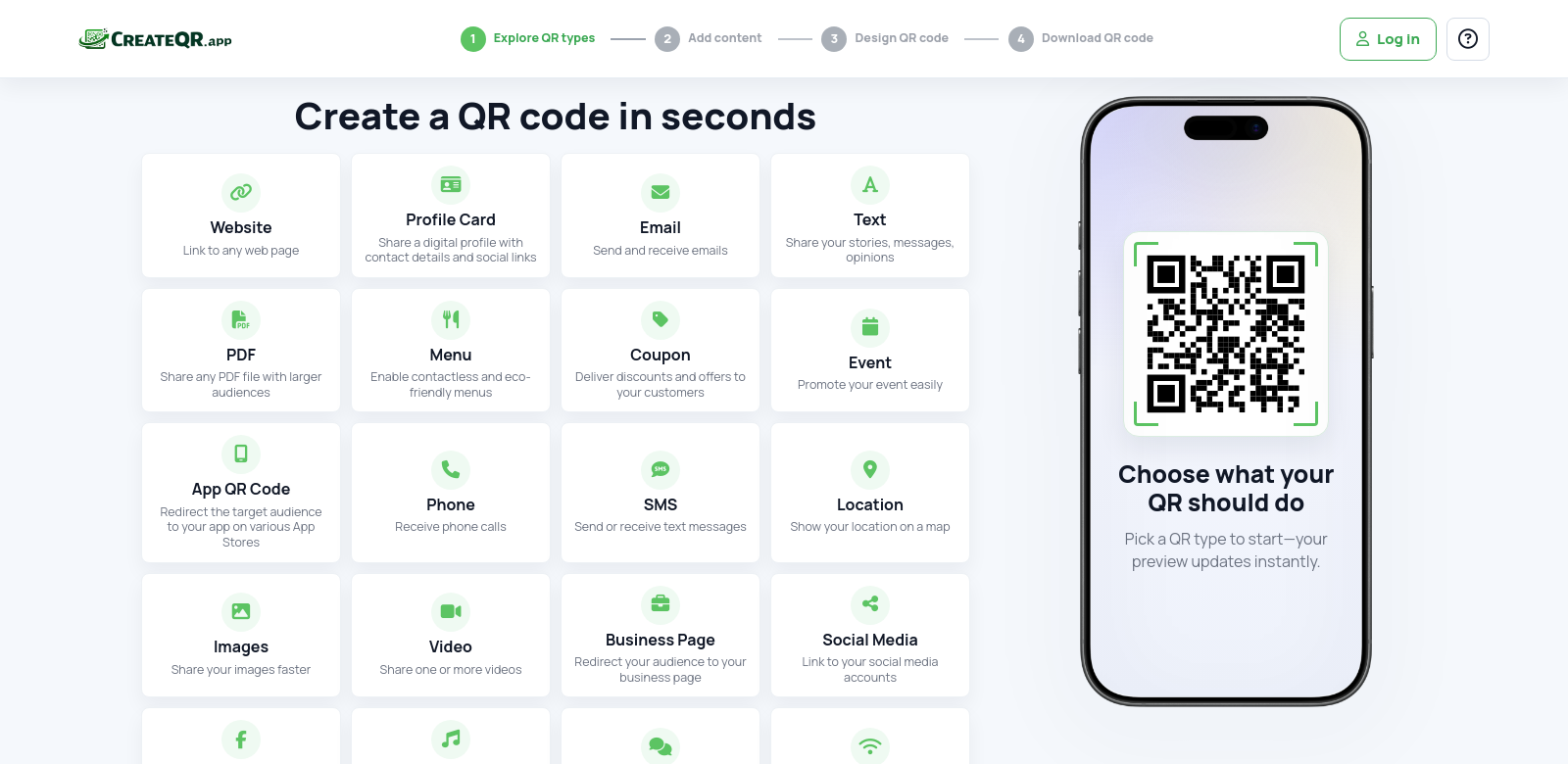CreateQR screenshot