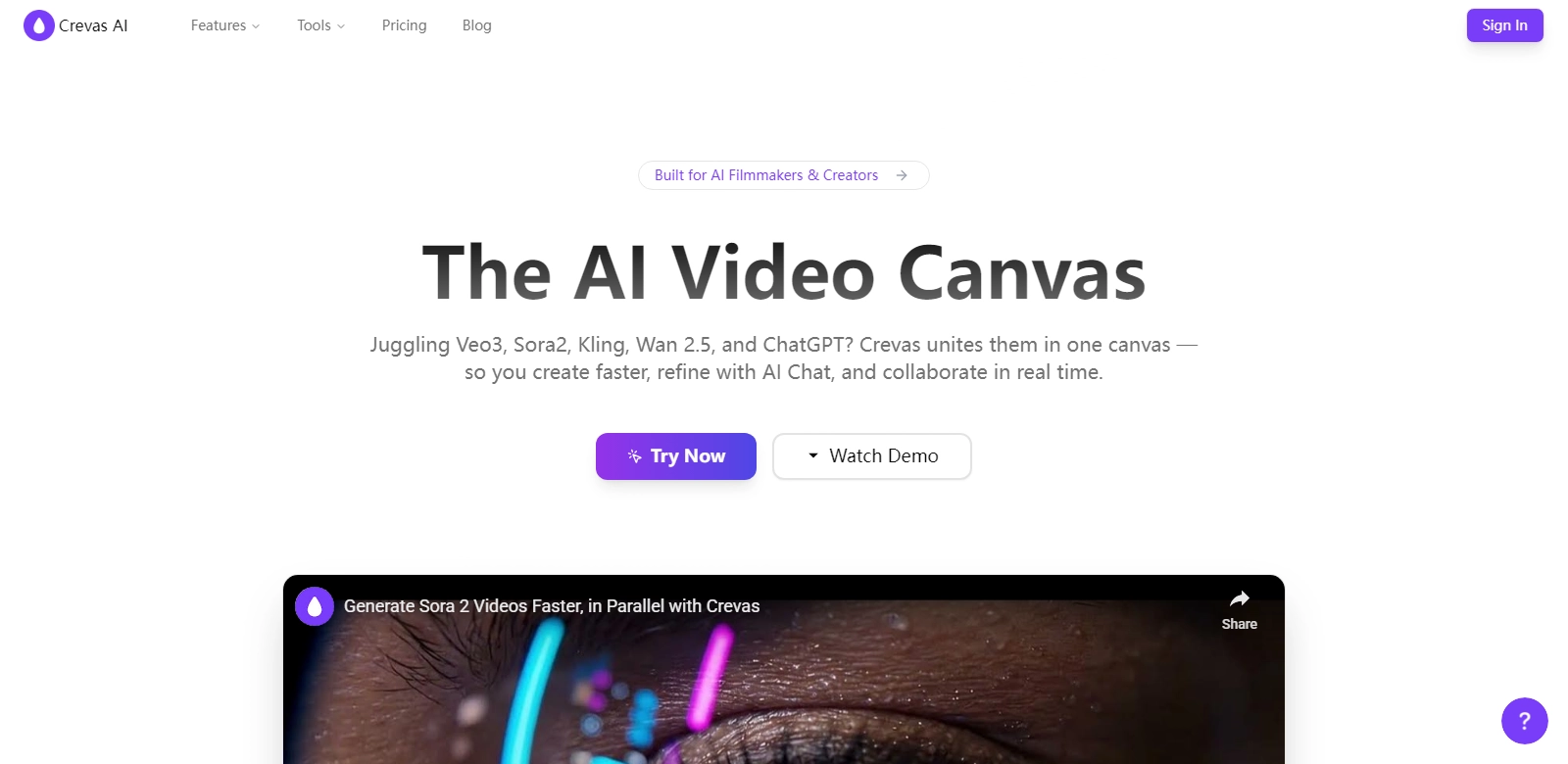 Crevas AI screenshort