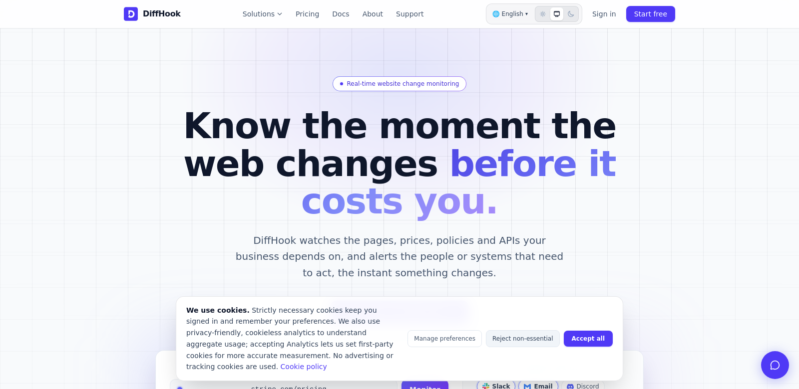 diffhook.com  screenshot