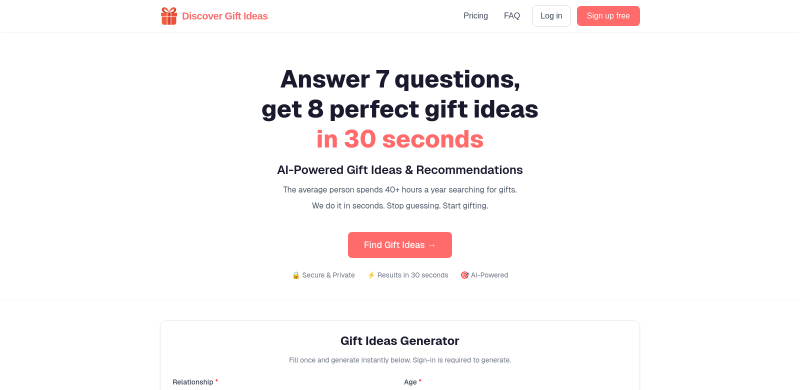 Discover Gift Ideas screenshot