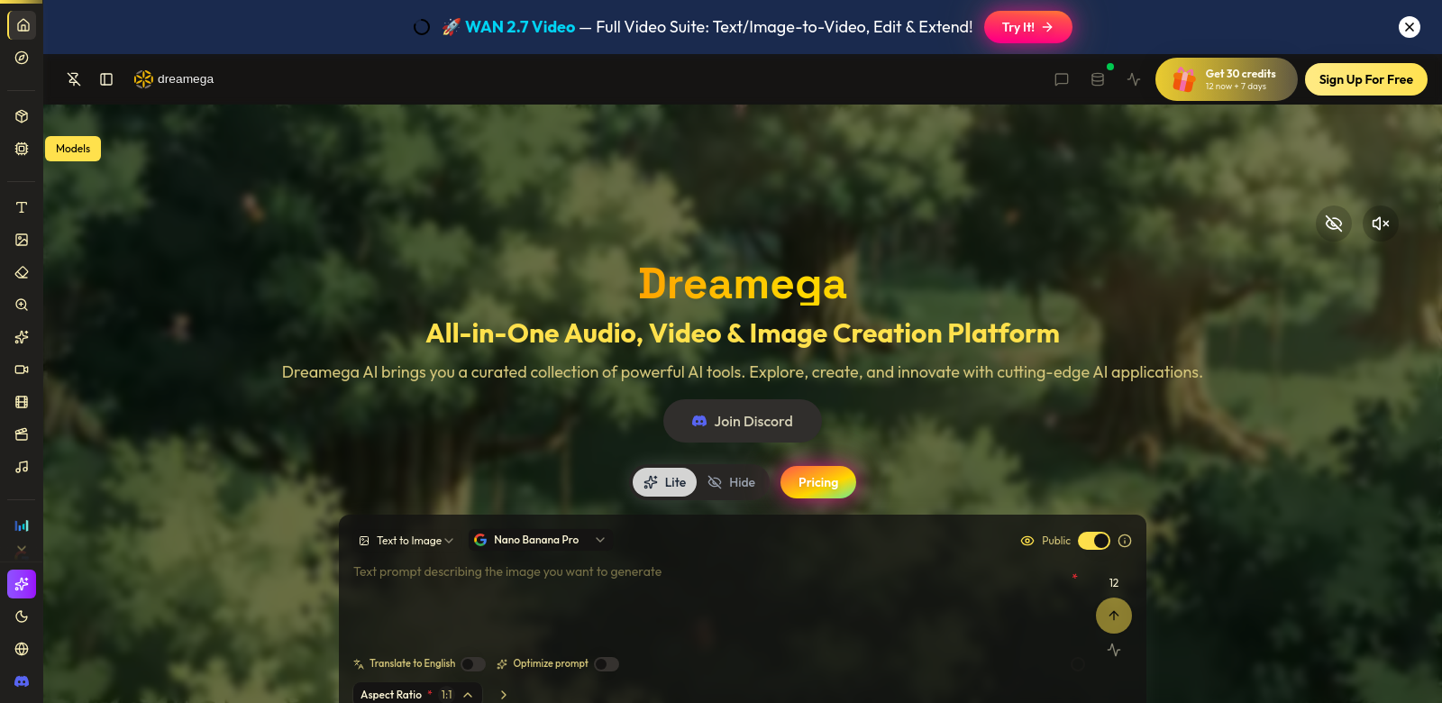 Dreamega AI screenshot