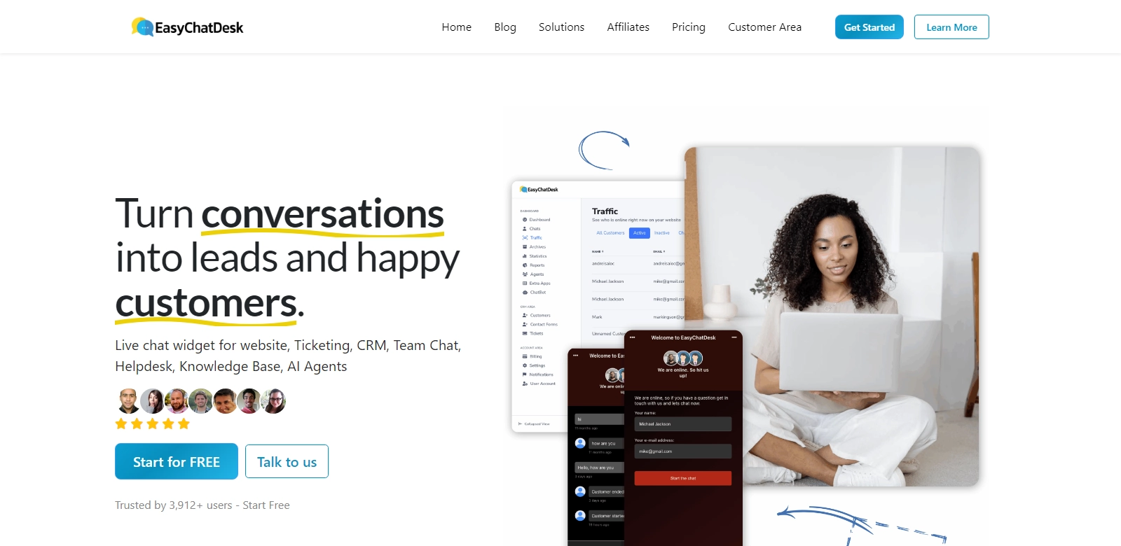 EasyChatDesk - customer support tool with AI screenshort