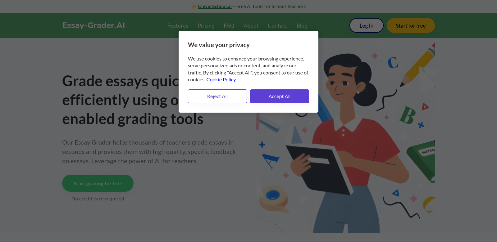 Essay Grader screenshot