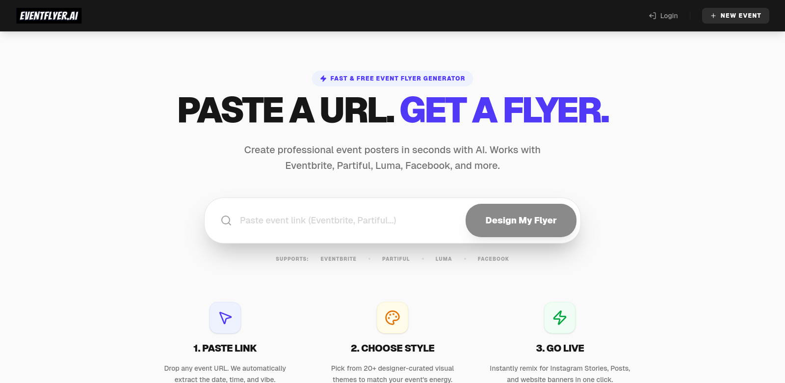 EVENTFLYER.AI screenshot