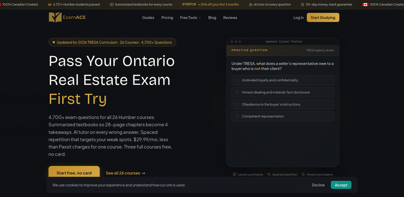 ExamACE screenshot