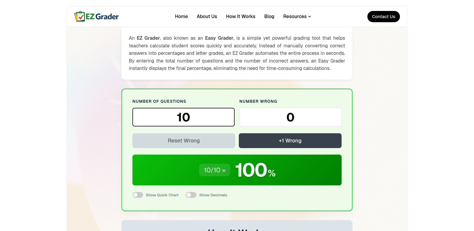 EZ Grader screenshot