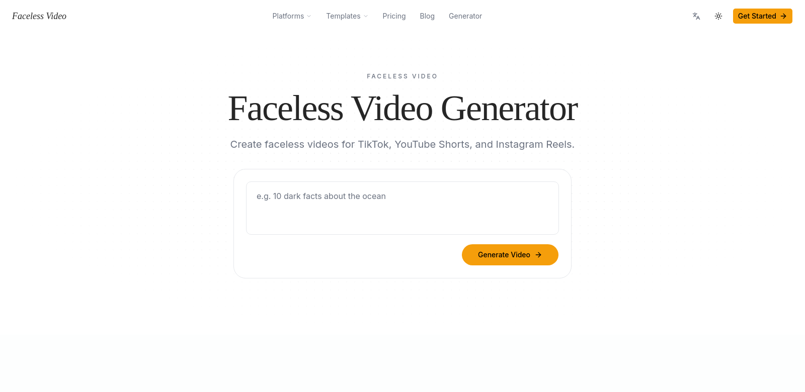 Faceless Video screenshot