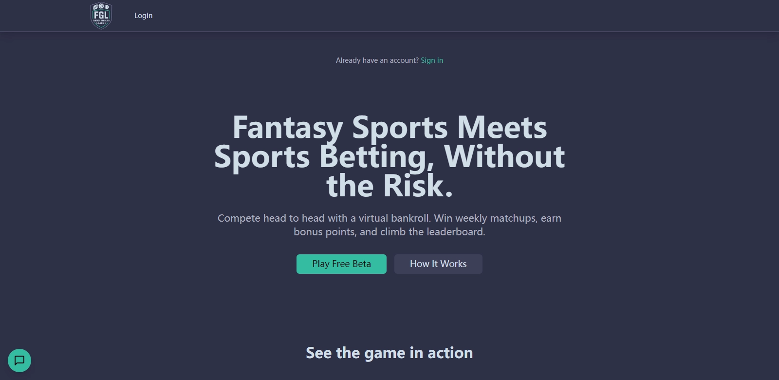 Fantasy Gambling League screenshot