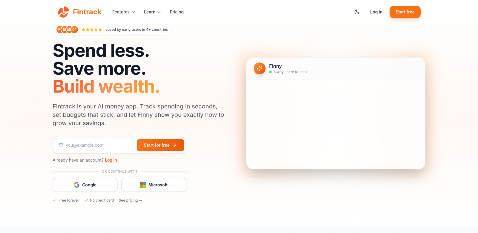 Fintrack screenshot