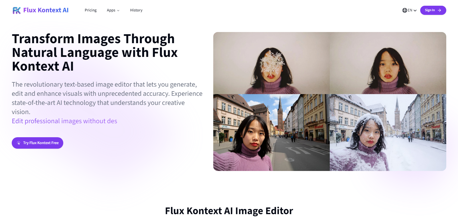 Flux Kontext AI screenshot