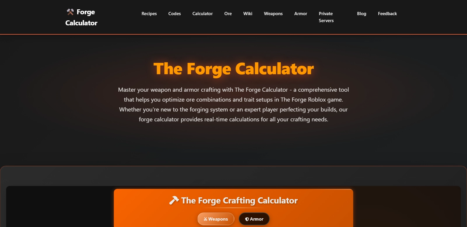 forge calculator screenshot