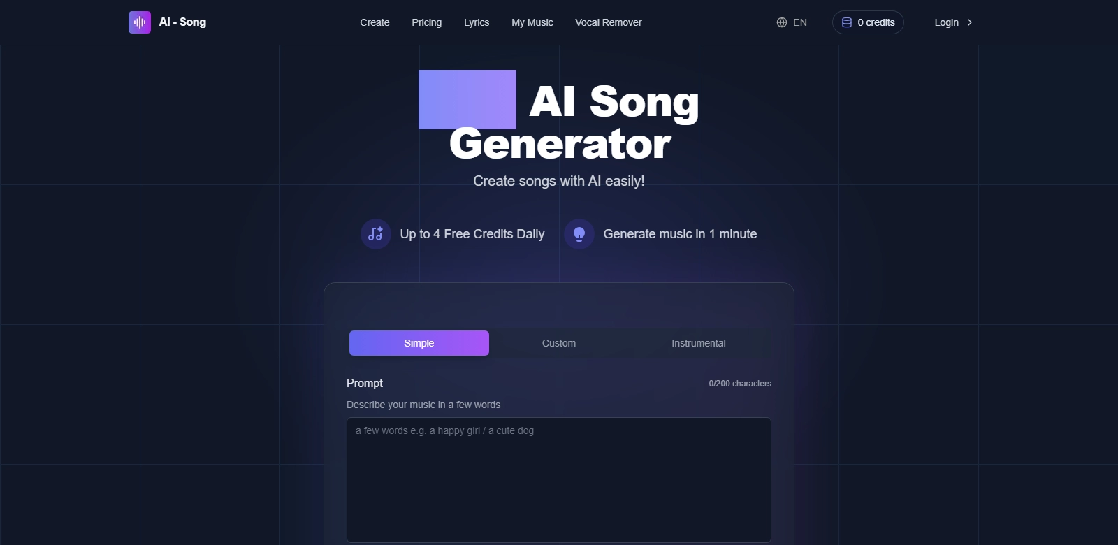 Free AI Song Generator screenshot