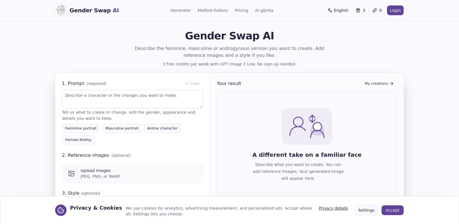 Gender Swap AI screenshot