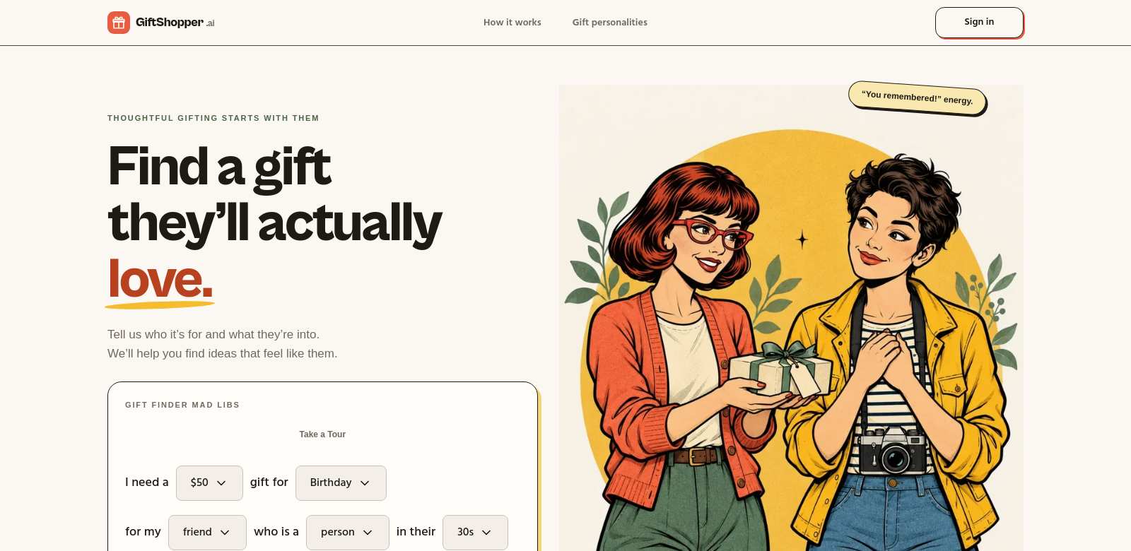 GiftShopper.ai screenshot