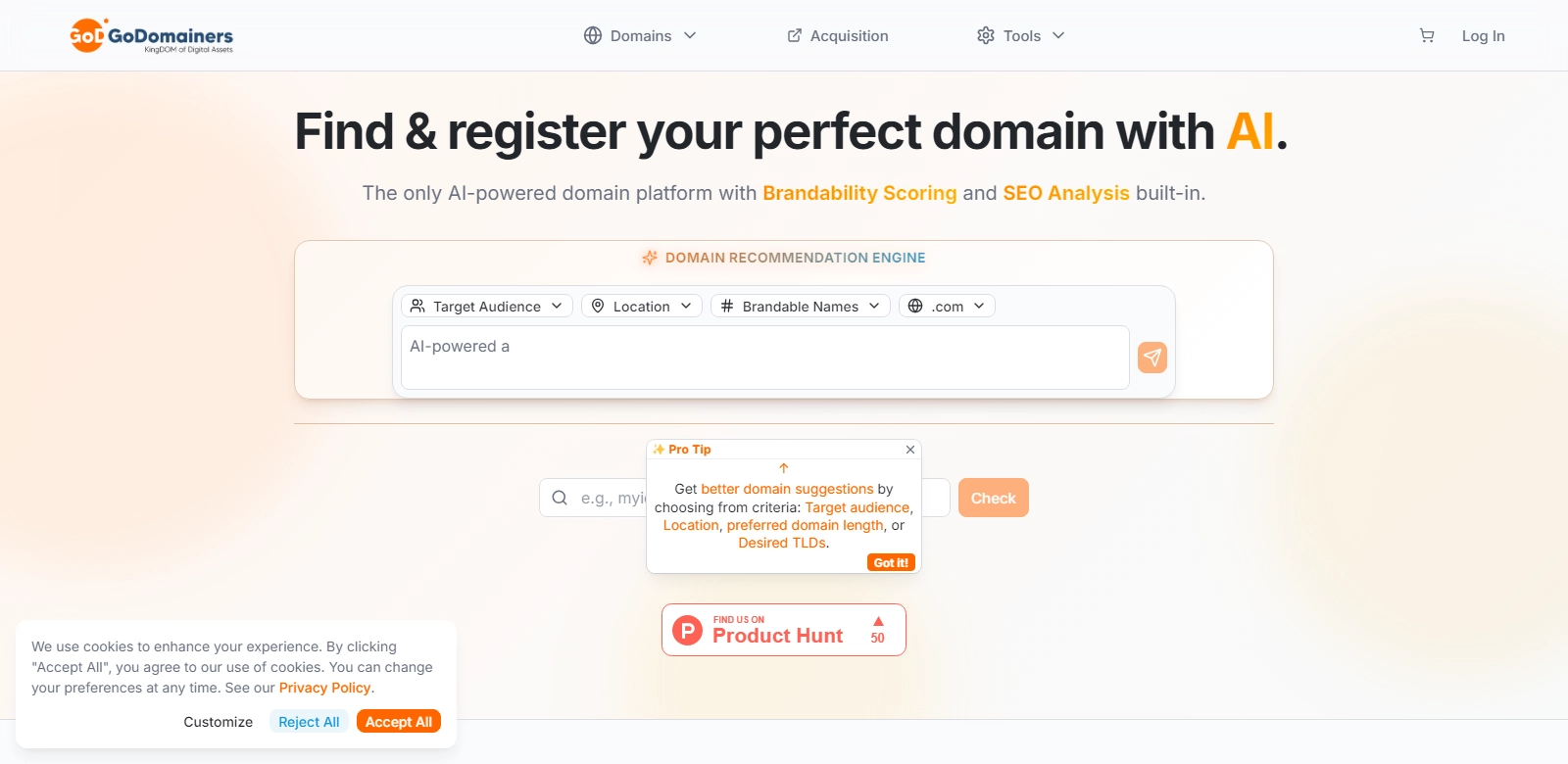 GoDomainers screenshot