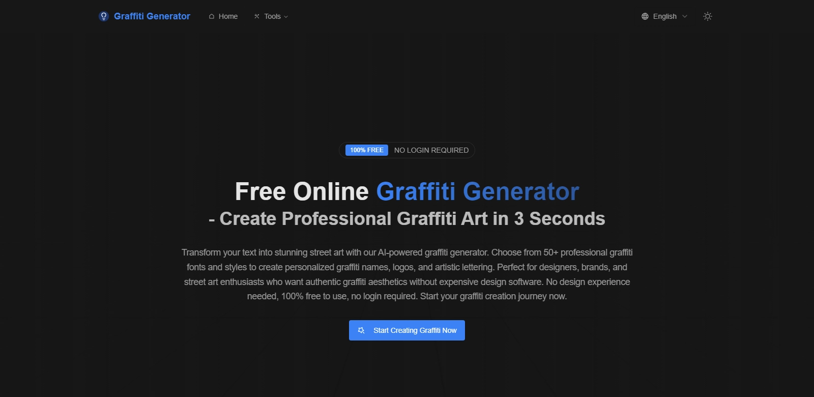graffiti generator screenshot