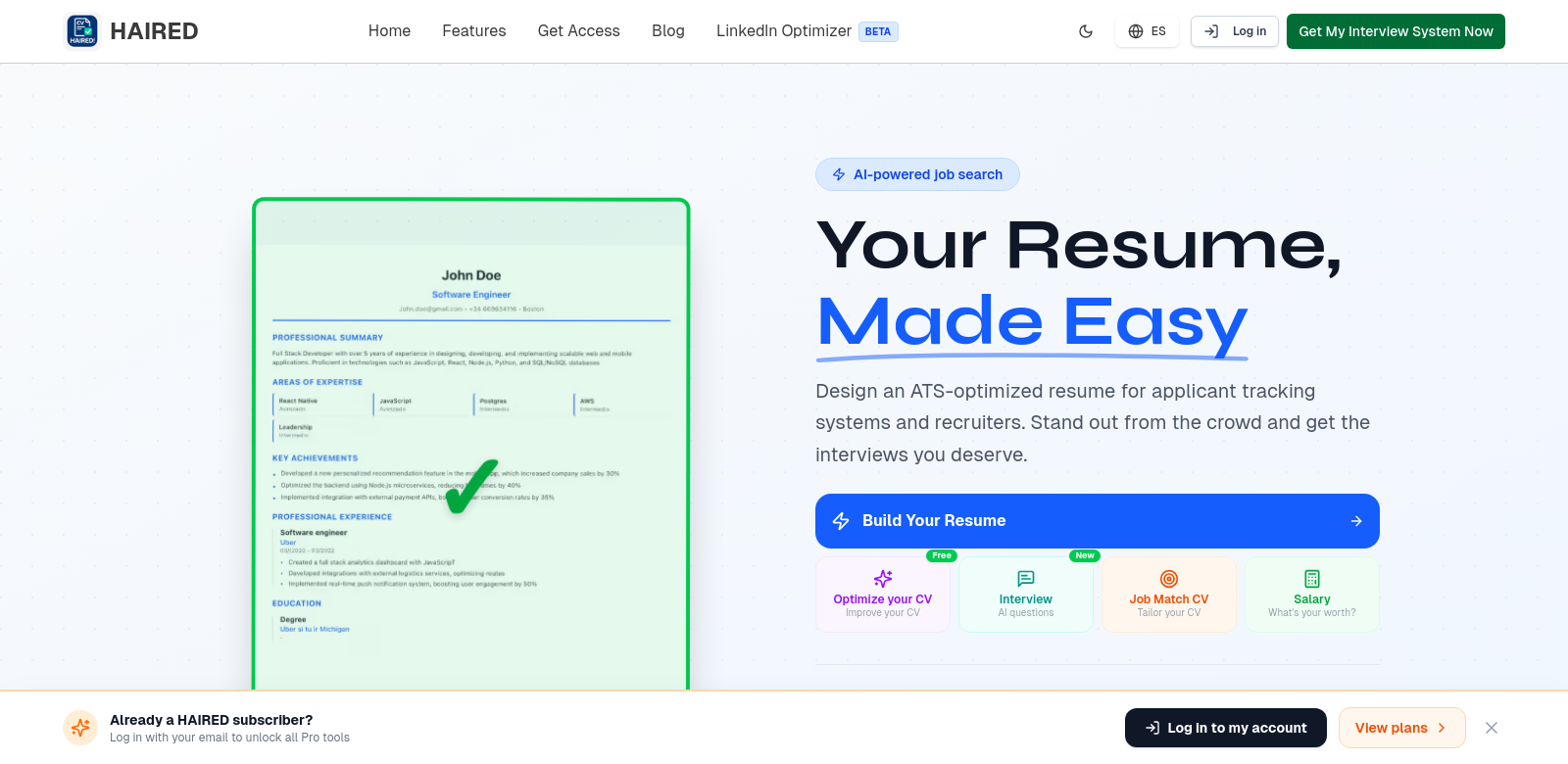 Haired CV Maker screenshot