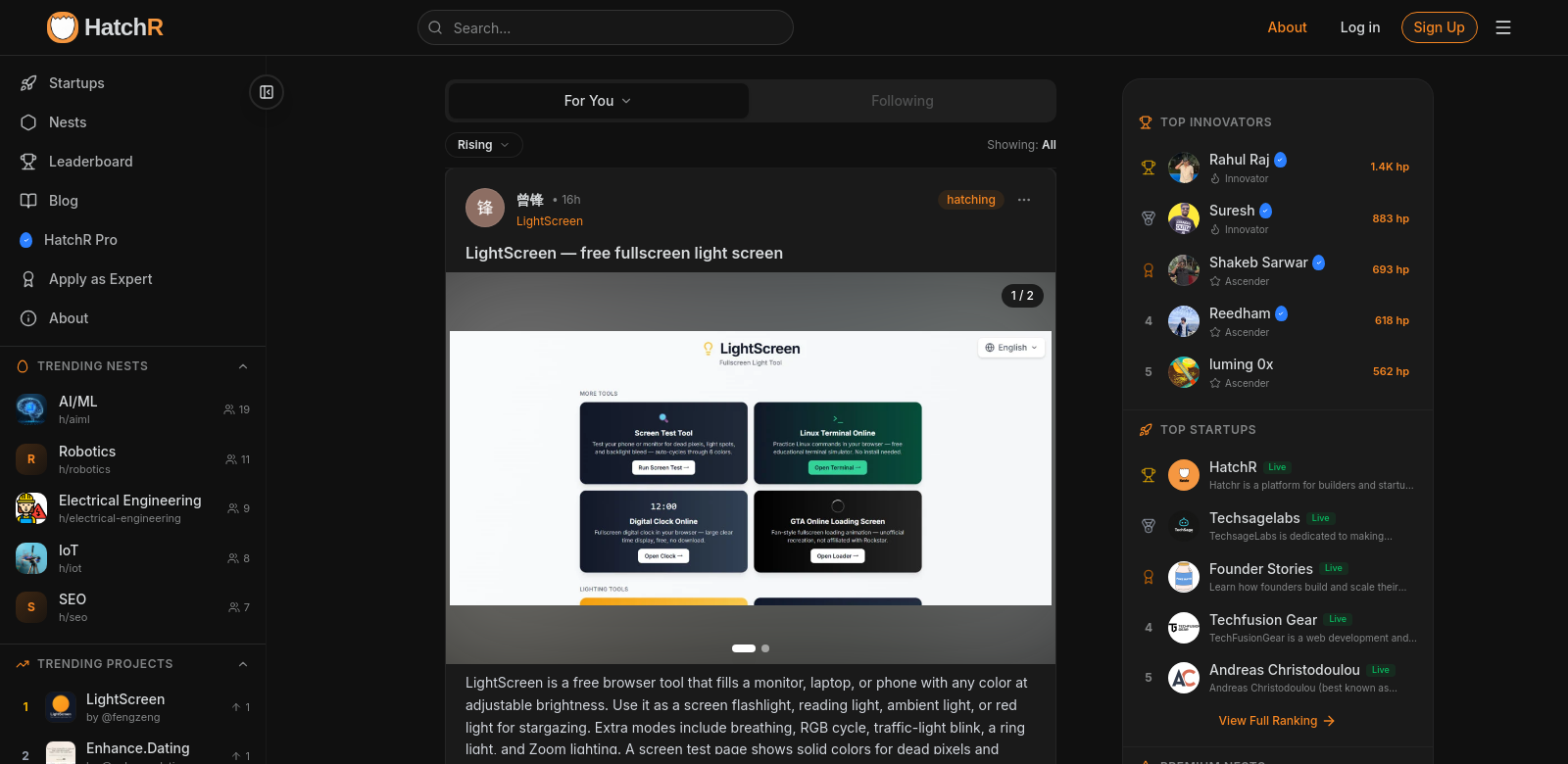 Hatchr screenshot