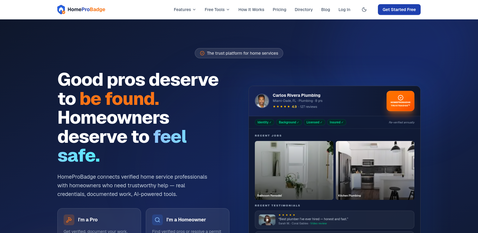 HomeProBadge screenshot