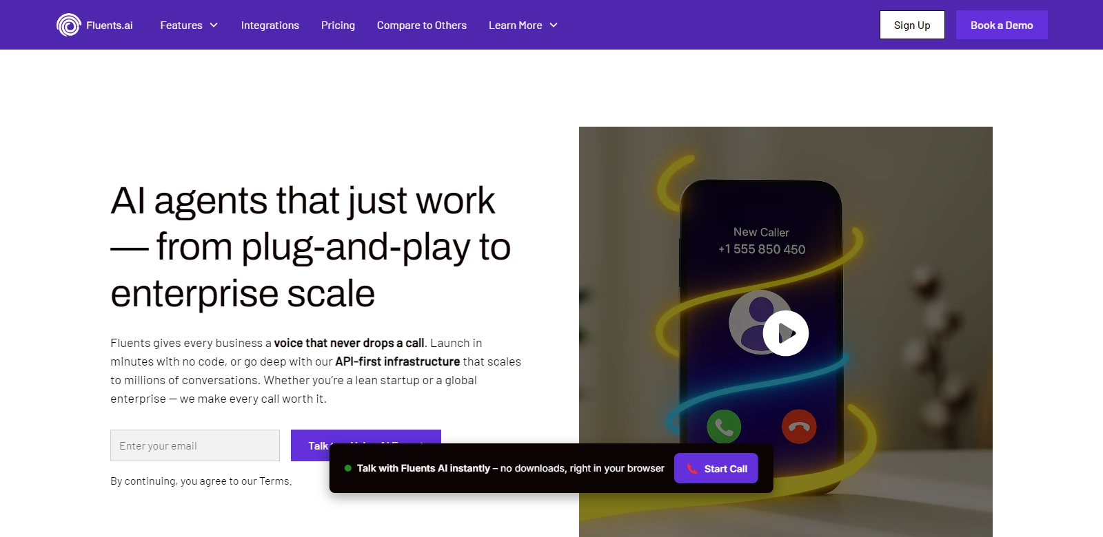 https://fluents.ai screenshort